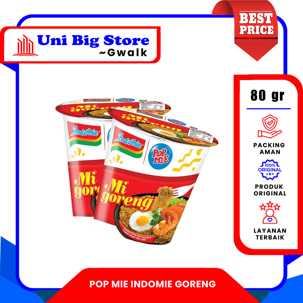 

POP MIE INDOMIE MI GORENG GELAS INSTAN - 80 gr