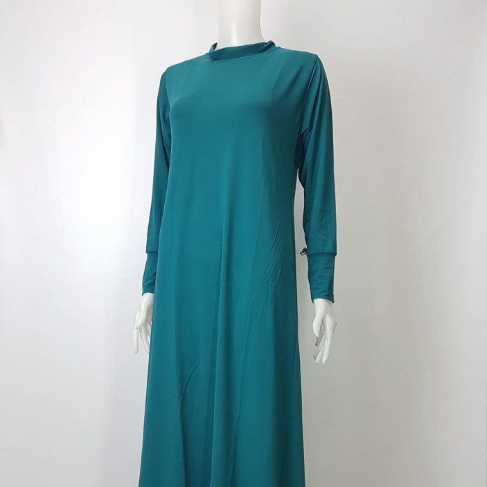 Murah manset gamis panjang/ inner long dress kerah spandek jersey Non COD