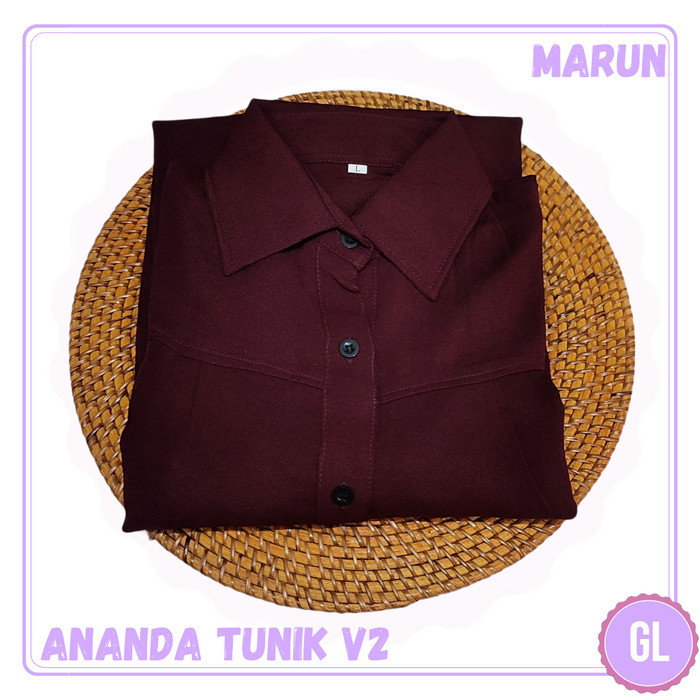 Murah Tunik Ananda v2 Baju Atasan Tunik Muslim Wanita Non COD