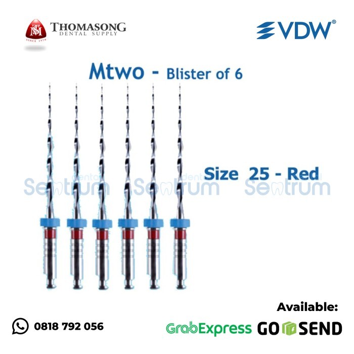 VDW Mtwo Ni-Ti files ISO size 25 endo files jarum endo