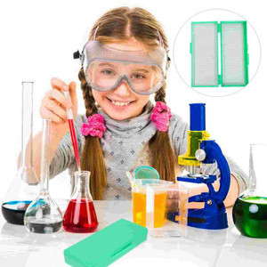 

LabTestKit Slide Box Microscope Storing Tool Tray Container Laboratory Supplies Bracket Paper Abs Slides Storage Holder