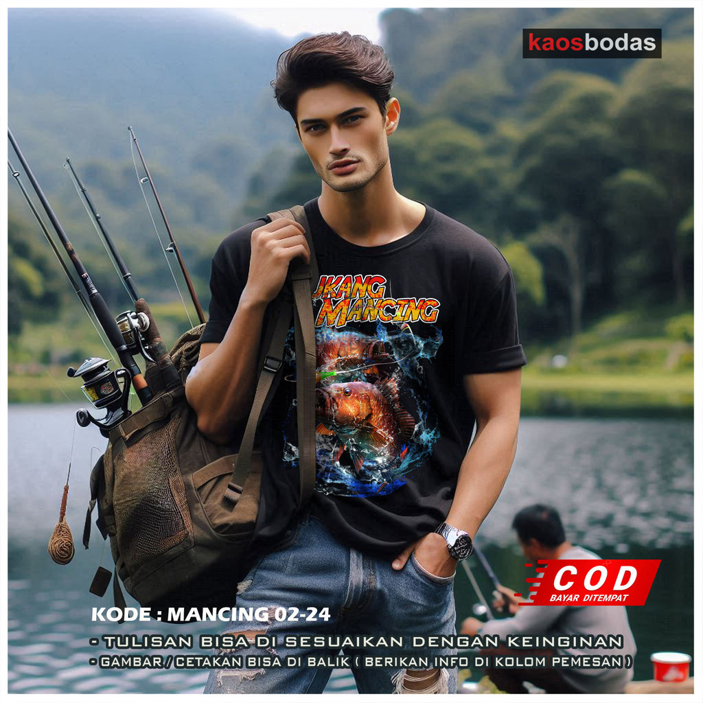 KAOS TUKANG MANCING, KAOS MANCING MANIA, KAOS BODAS MANCING