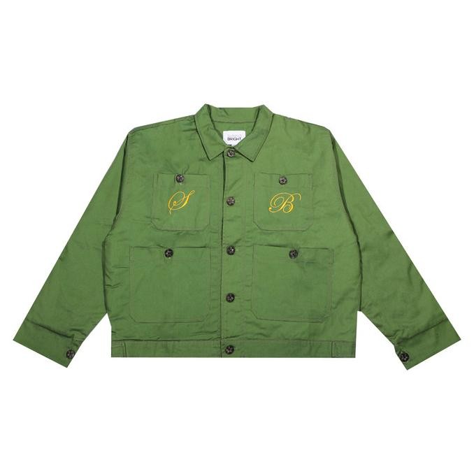 SHINING BRIGHT EDWARD DENIM JACKET - OLIVE STOK TERBATAS