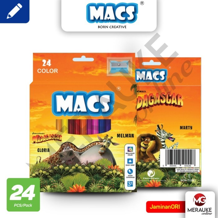 

HOT SALE MACS Pensil Gambar Madagascar 24 Warna