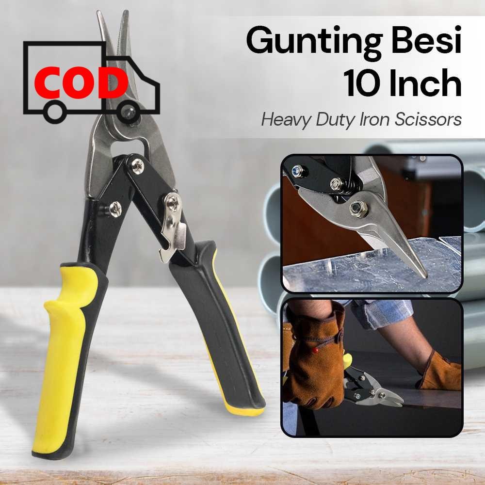 

Gunting Potong Besi Flat Baja 10 Inch Pemotong Kawat Heavy Duty Iron Scissors