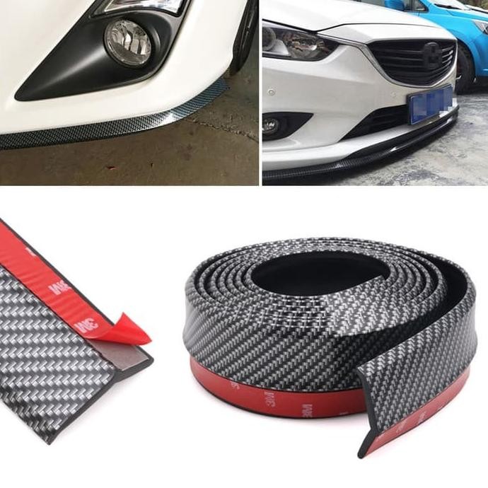 TERBARU PELINDUNG BUMPER LIST SAMURAI KARET KARBON MOBIL BRIO