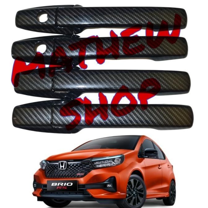 READY COVER DOOR HANDLE BRIO 2023 2024 CARBON / PELINDUNG GAGANG PINTU BRIO