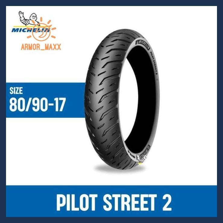 Ban Motor Michelin Pilot Street 2 80/90 Ring 17 Tubeless