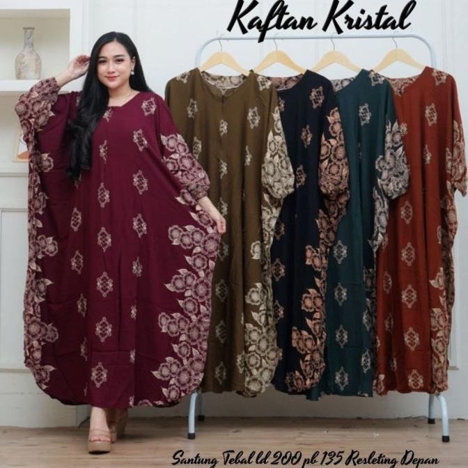 Sale Daster Panjang Lowo Murah Super Jumbo Lengan Pendek Resleting Busui