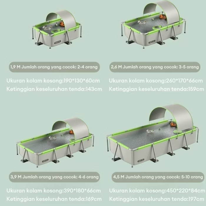 TERBARU Kolam renang portable jumbo/kolam renang instan/kolam renang praktis PROMO