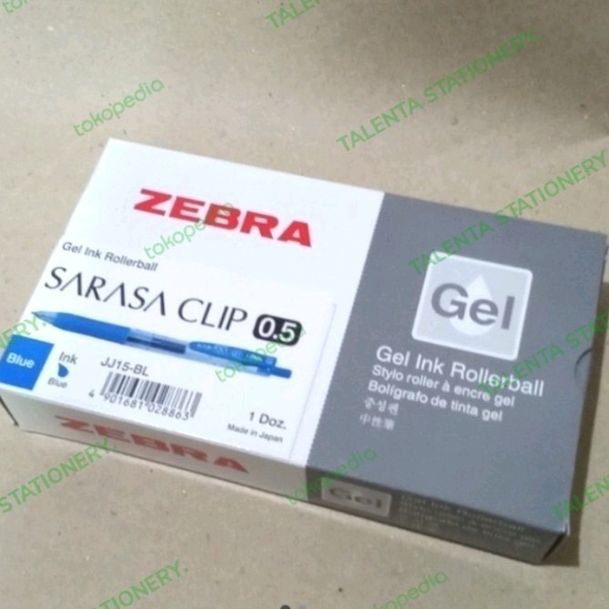 

pulpen sarasa zebra 0,5 biru harga 1 lusin isi 12 pcs original promo