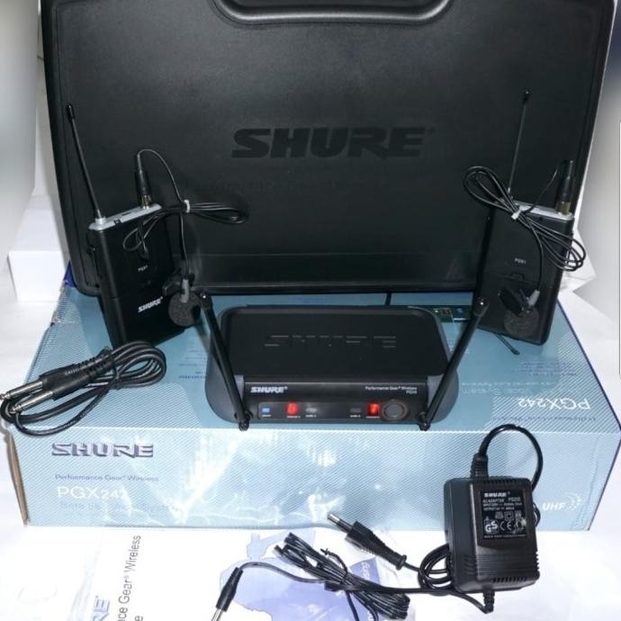 Grosir Mic Wireless Sh Pgx242 Pgx 242 2Mic Clip On + 2Mic Headset