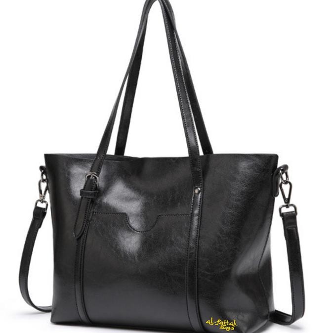 Tas Import Wanita Kulit Pu Besar Tas Kerja Zara Fossil Original Af088