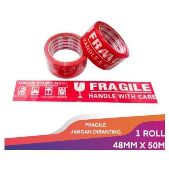 

Lakban Fragile Jangan Dibanting Merah 48Mm X 50M Sazanami