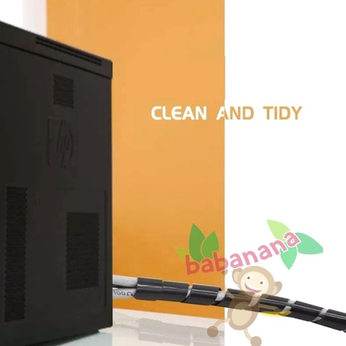 

Spiral Pembungkus Kabel Sleeve Organizer Perapih Cable Cord Holder