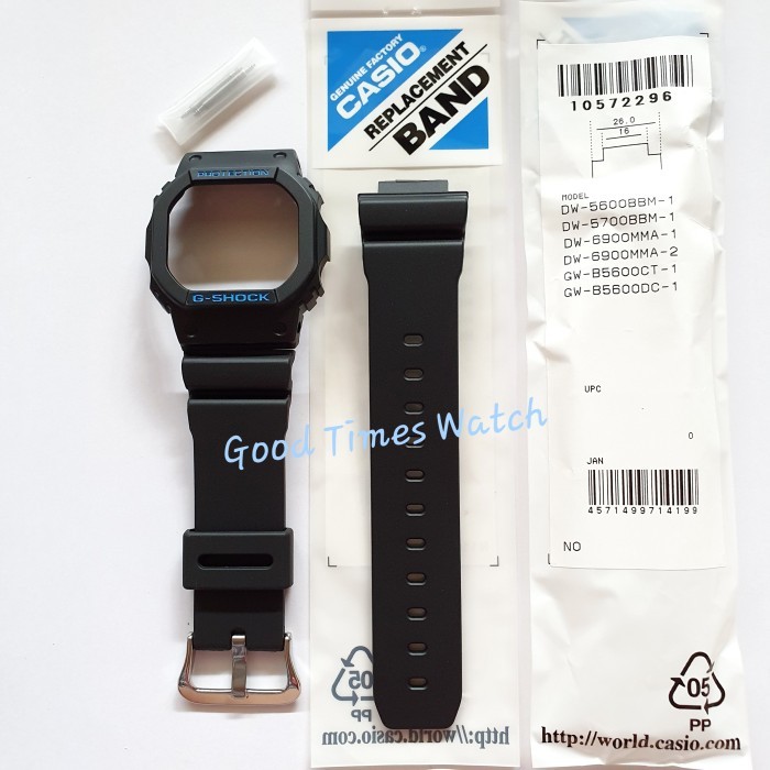 PAKET STRAP BEZEL G-SHOCK DW-5600BBM-1 DW 5600BBM DW 5600 ORIGINAL
