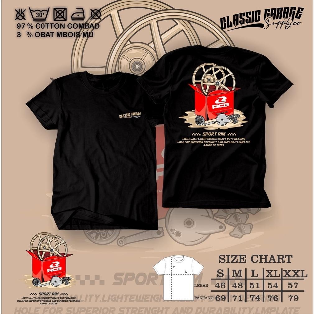 Promo Kaos Baju T-Shirt Rcb Racing Velg Rcb Original Otomotif Kaos Distro