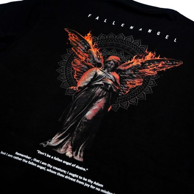 Aerostreet T Shirt Yunani Angel Hitam Kaos T-Shirt T-Shirt Aadaa