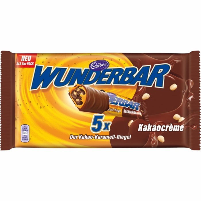 

CADBURY Wunderbar Chocolate Caramel Isi 5 Pcs