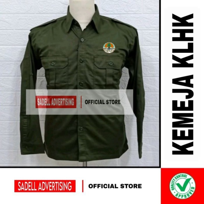 TERLARIS KEMEJA KLHK SERAGAM KEMENTERIAN LINGKUNGAN HIDUP KEHUTANAN HIJAU ARMY PDH LENGAN PANJANG