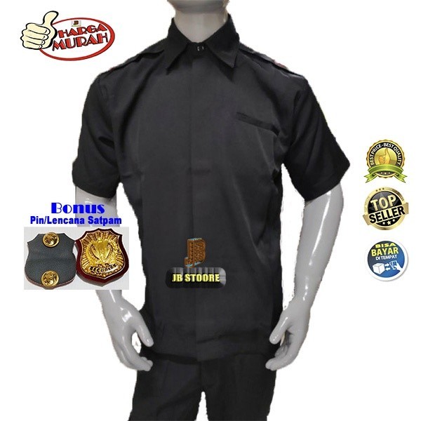 TERLARIS BAJU SAFARI SECURITY SATPAM EXCLUSIVE LENGAN PENDEK MODEL STELAN BAJU+CELANA KANCING