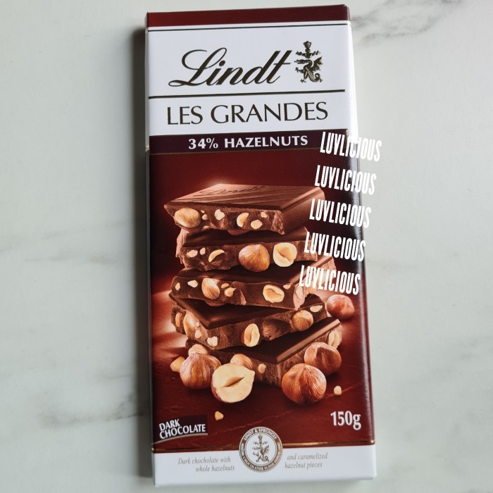 

LINDT LES GRANDES HAZELNUT DARK CHOCOLATE COKLAT COKELAT KACANG