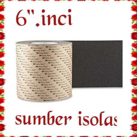 

3M LAKBAN ANTI SLIP 610 BLACK / SAFETY WALK 610 BLACK 6" ASLI