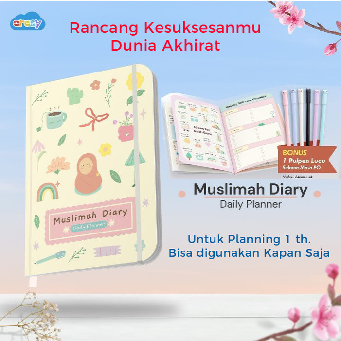 

MURAH Buku Agenda Muslimah Daily Planner 2025 Hard Cover Arasy Book Bonus Pena Cantik & Kalender