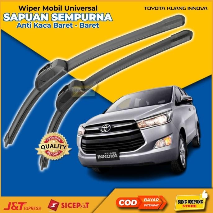wiper wifer frameless mobil kaca depan kijang innova inova reborn 2pcs termurah