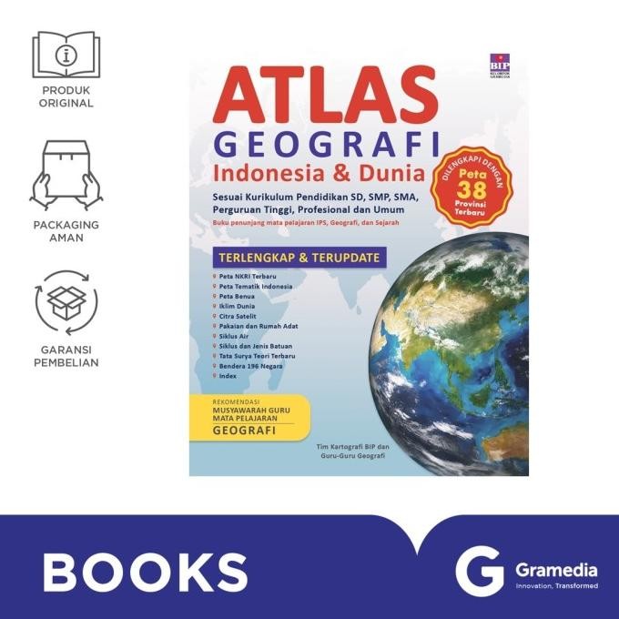 

New Gramedia Buku Atlas Geografi Indonesia & Dunia