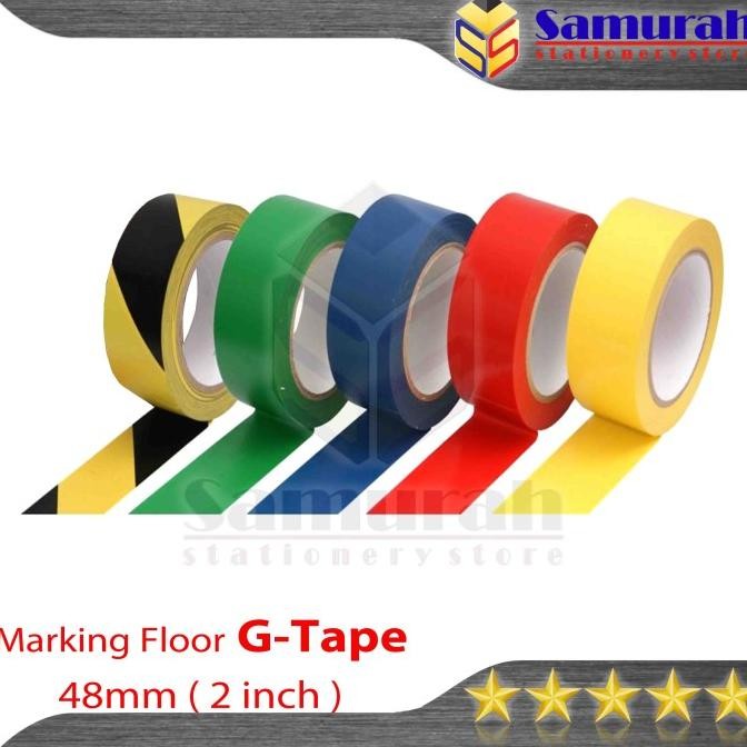 

LAKBAN LANTAI LEBAR 48 MM X 33 METER MARKING FLOOR TAPE 2" INCH WARNA ASLI