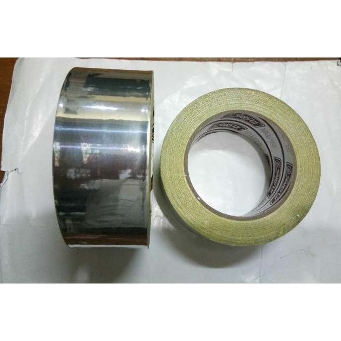 

TAPE / ISOLASI / LAKBAN ALUMUNIUM WARNA SILVER ASLI