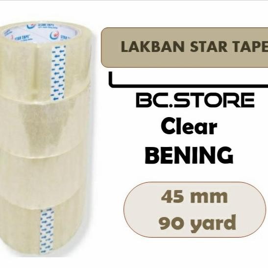 

LAKBAN BENING (1 DUS) LENGKET STAR TAPE KUALITAS TERBAIK MURAH 90Y ASLI