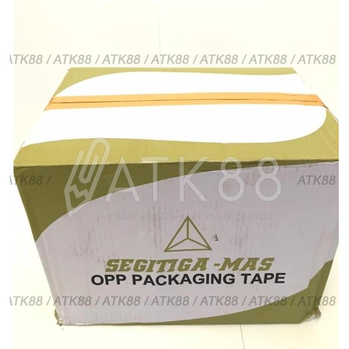 

OPP PACKAGING TAPE / LAKBAN SEGITIGA MAS 2" BENING/COKLAT 72PCS ASLI