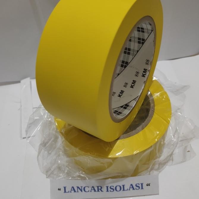 

FLOOR MARKING TAPE LAKBAN LANTAI KUNING-ISOLASI LAKBAN VINYL 2IN X 33M ASLI