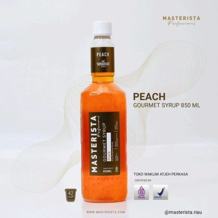 

Masterista Syrup Peach 850ml l Sirup Minuman