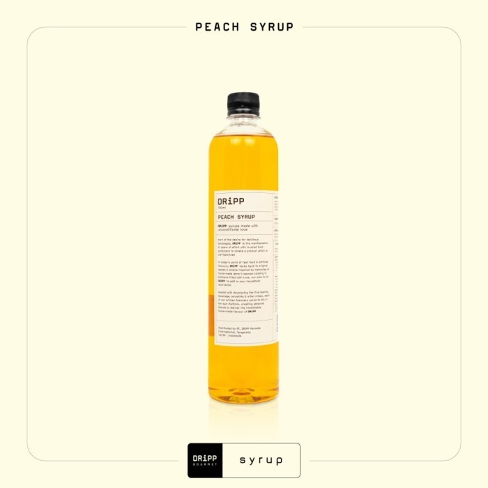 

DRIPP SYRUP PEACH 760 ML SIRUP RASA PEACH