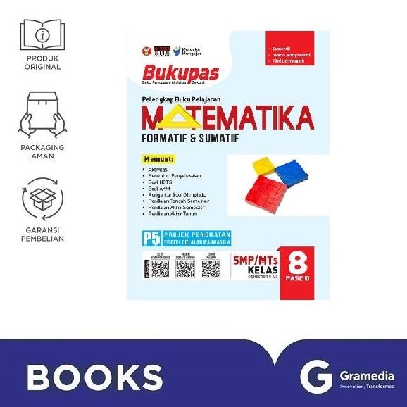 

New Gramedia Buku SMP/MTS KLS.8 FASE D - BUKUPAS MATEMATIKA : KUR.MERDEKA