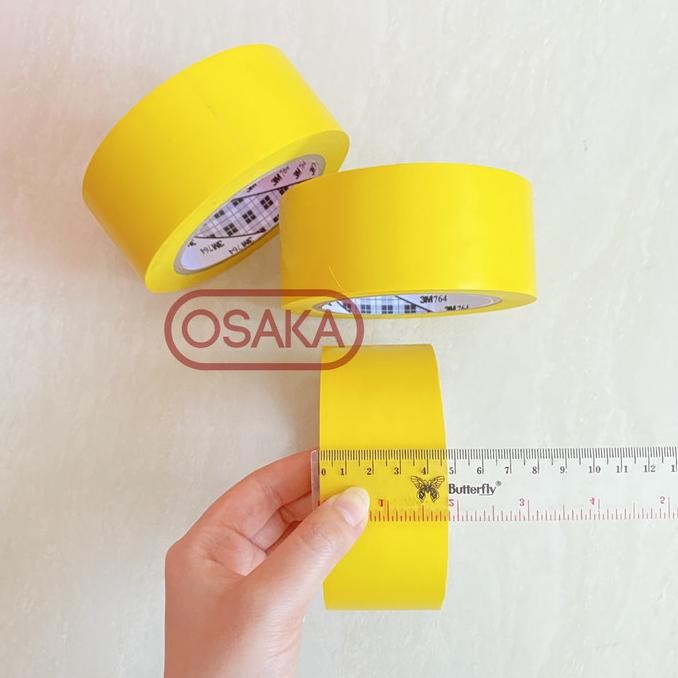 

3M 764 KUNING LAKBAN VINYL FLOOR MARKING TAPE 47MM / 2 INCH X 33M ASLI