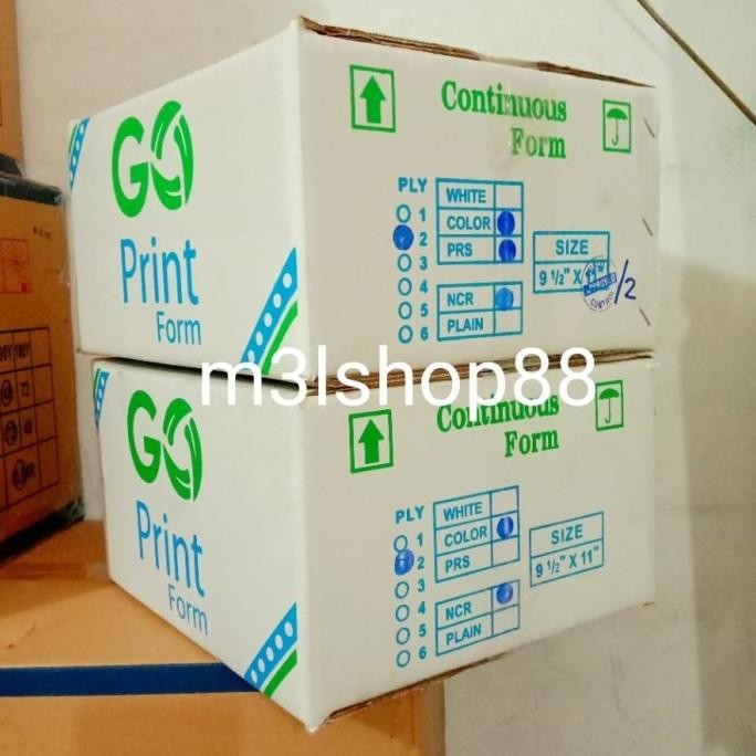 

Kertas Komputer /Continuous Form /Kertas Print 2 Ply Merk Go Print