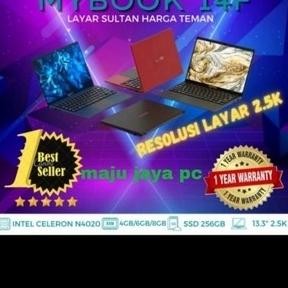 Laptop Axioo Mybook 14F N4020 Ram 4Gb Ram 6Gb Ssd 256Gb 13.3" Ips 2.5K