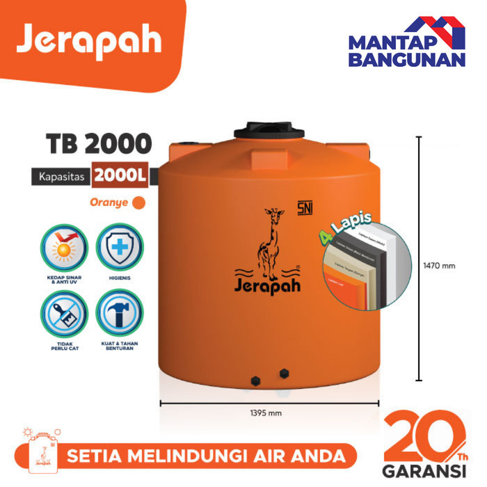 Tangki Air Jerapah TBJ 2000 (2000 Liter)