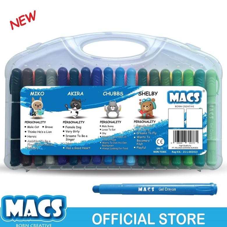 

BISA COD MACS Gel Crayon 36 Warna Colors ua-86