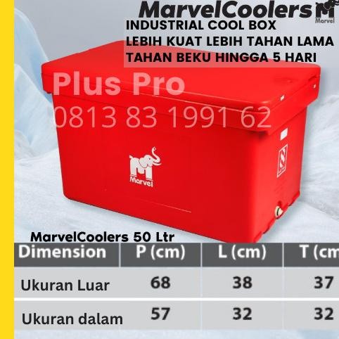 Cooler Box 50 L / Marvel Cool es batu kristal mancing marina coolbox