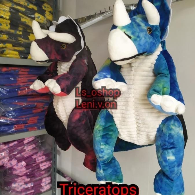 Tas Ransel Anak Boneka Dinosaurus / Tas Dino Triceratop / Buaya