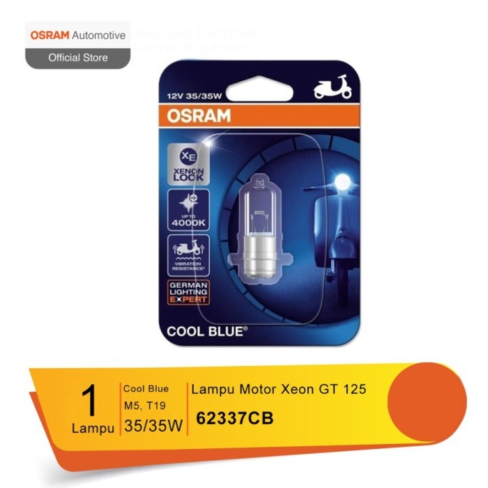 LAMPU DEPAN OSRAM COOL BLUE 62337CB 35W H6 M5 100% ASLI OSRAM TERANG