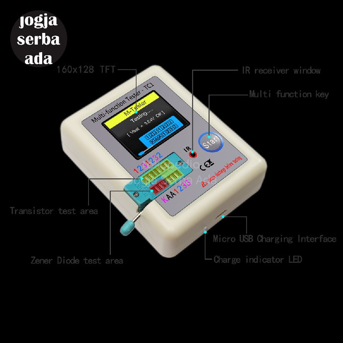 Gm328 Esr Lcr Meter Smart Tester + Pwm + Frequency Oscilloscope