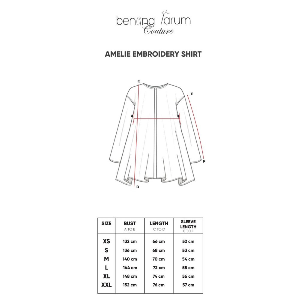 Benang Jarum Couture Amelie Embroidery Shirt O
