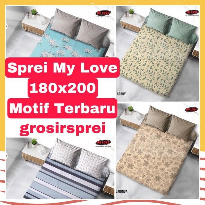 Sprei My Love 180X200 Motif Terbaru Tinggi 30 Cm