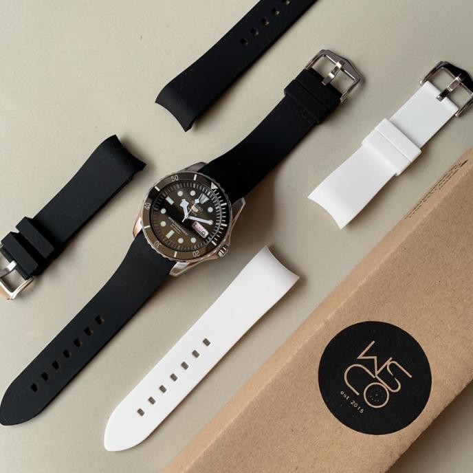 Rubber Curved Strap Tali Jam Karet Curved End